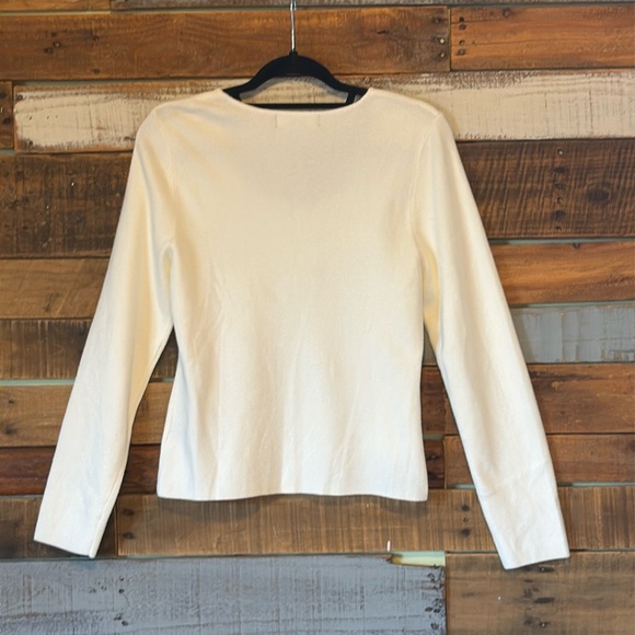NWT Marled cream Square neck sweater - Picture 2 of 3